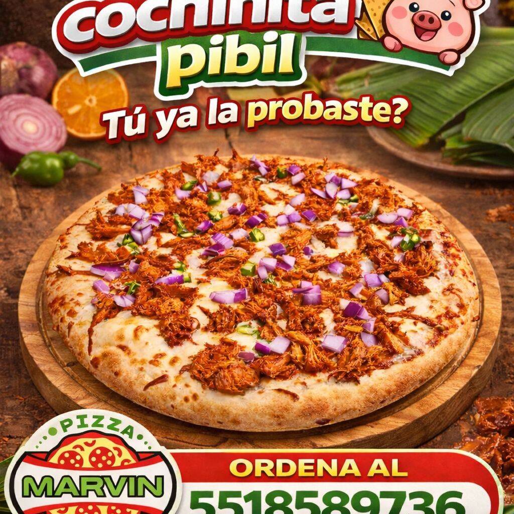 1 Pizza Grande Cochinita Pibil (no incluye 2x1)