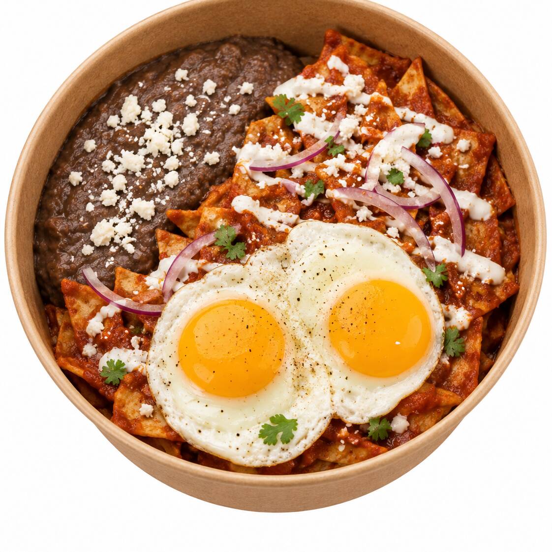 Chilaquiles Rojos o Verdes con Huevo