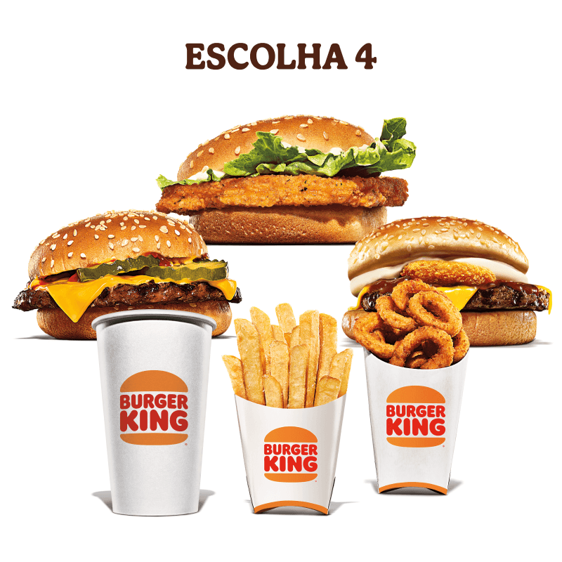 Escolha dois entre sanduíches e bebidas.
