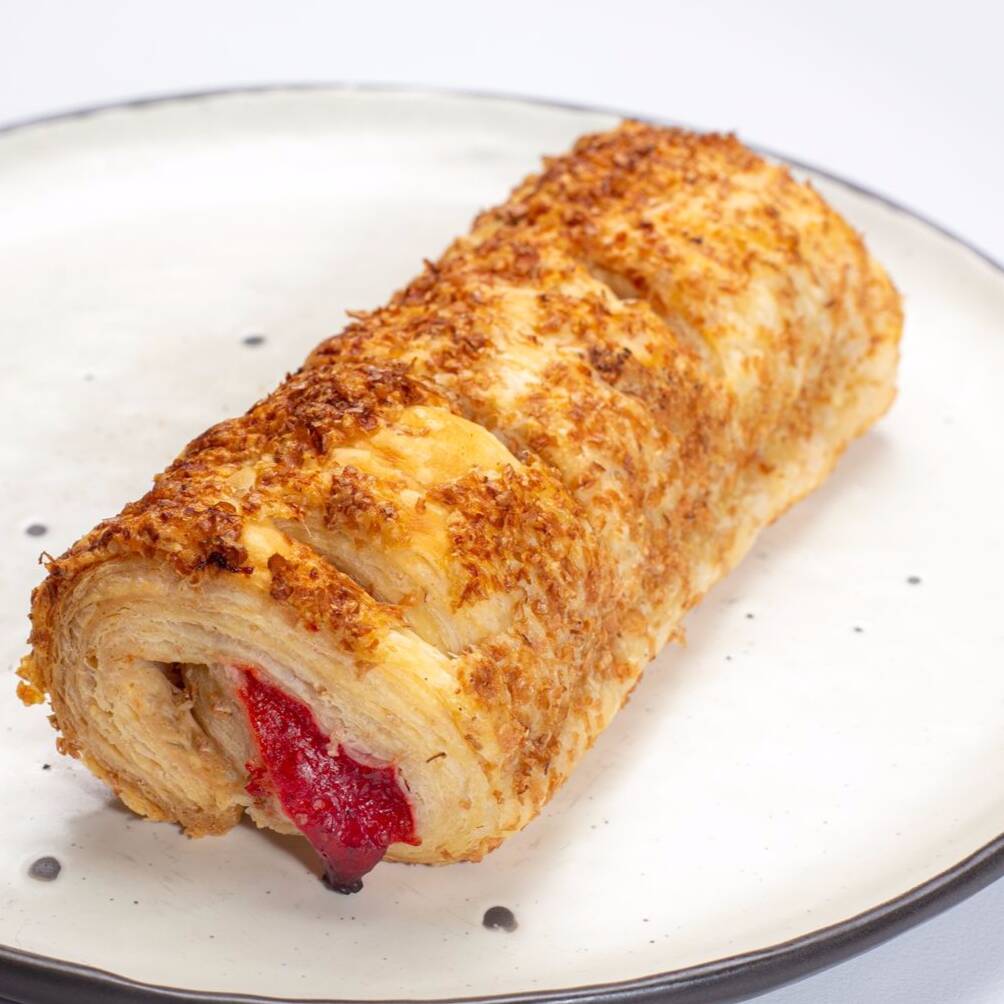Rollo integral relleno de Mermelada.