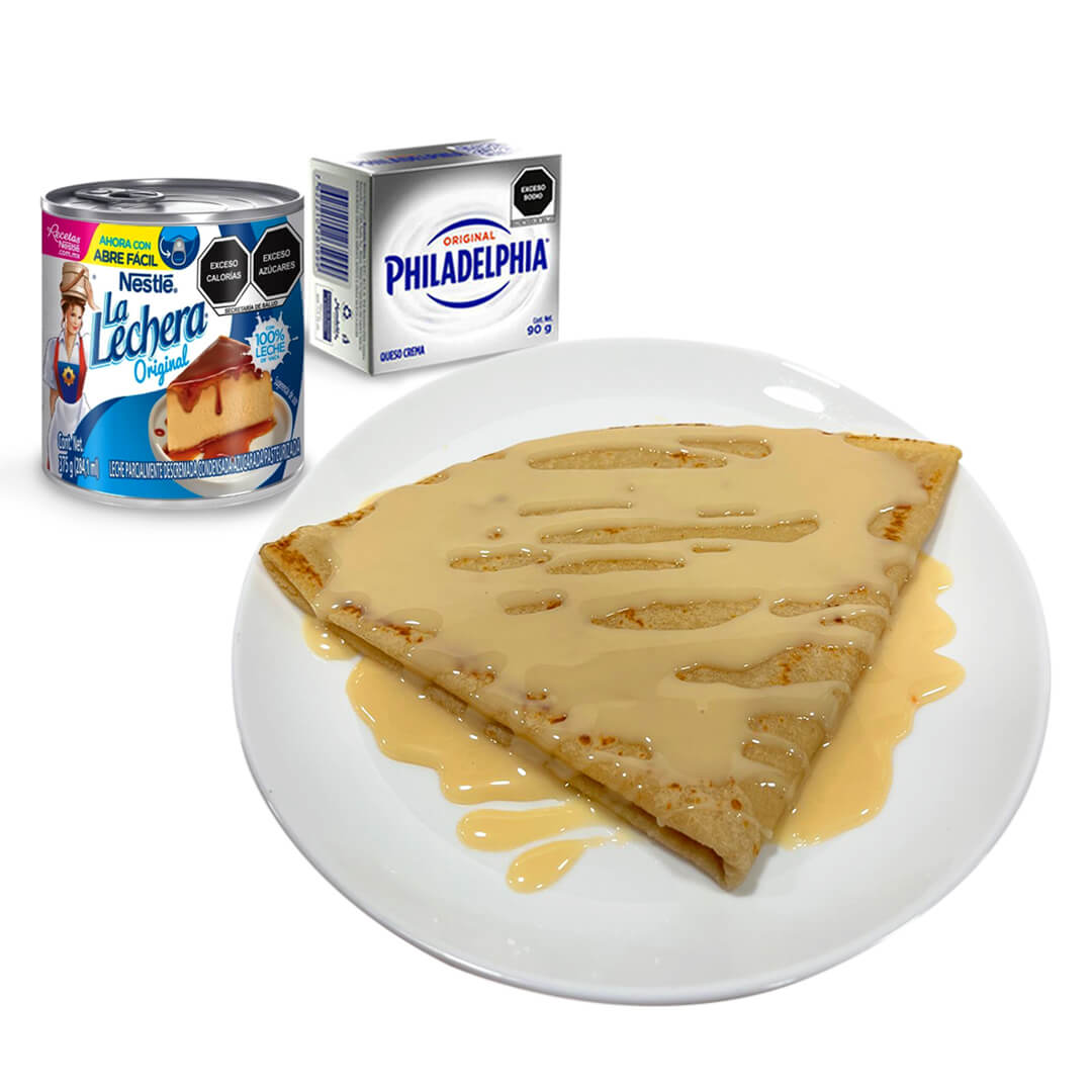 Crepa Sencilla De Philadelphia Con Lechera