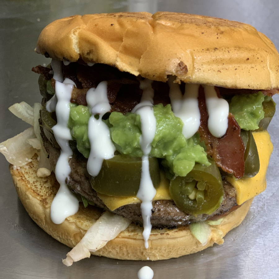 Hamburguesa Guacamole Jalapeño Bacon Burger
