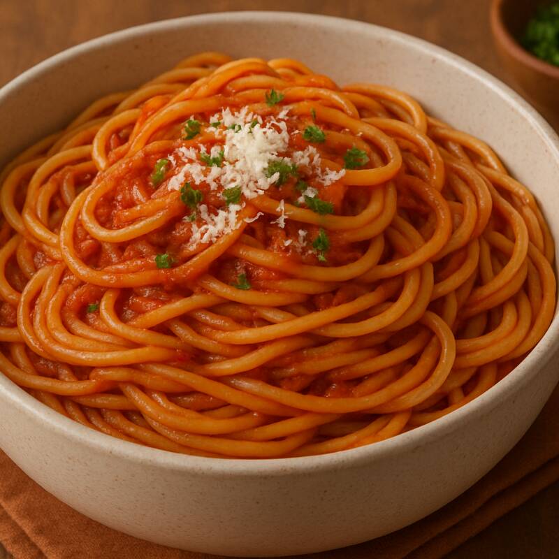tazón de spaguetti