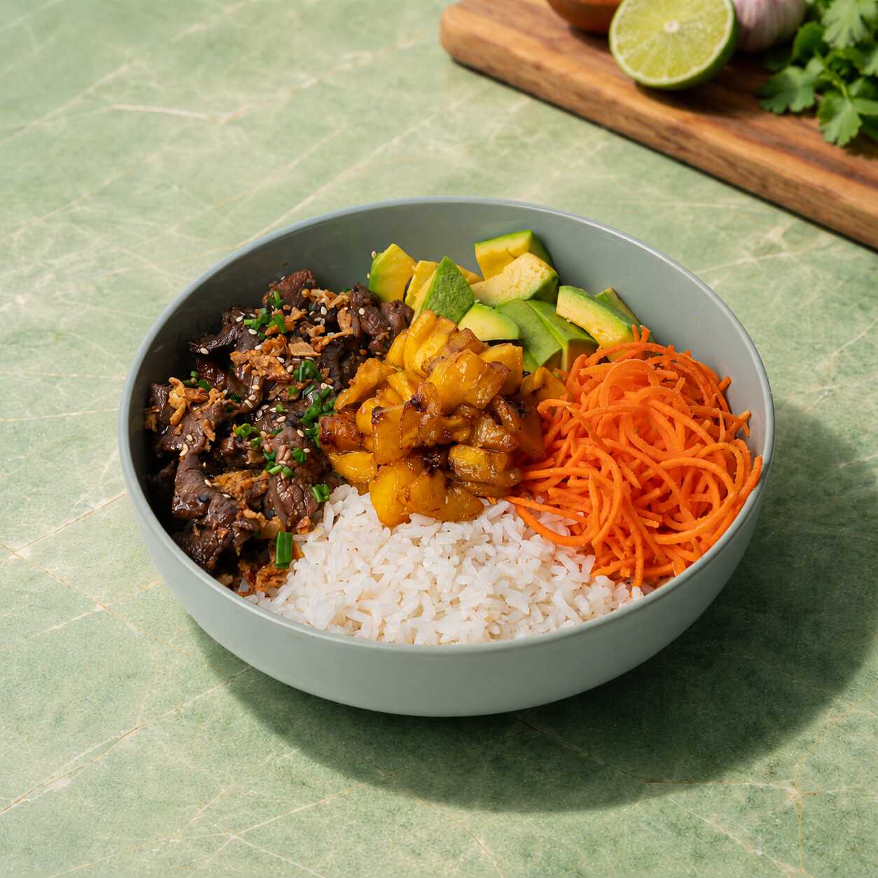 Menú Res Teriyaki Bowl