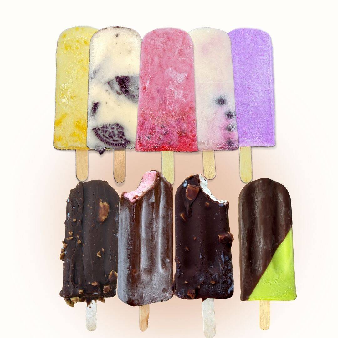 Combo 8 Paletas Agua, Crema, Yogurt y Chocolateada
