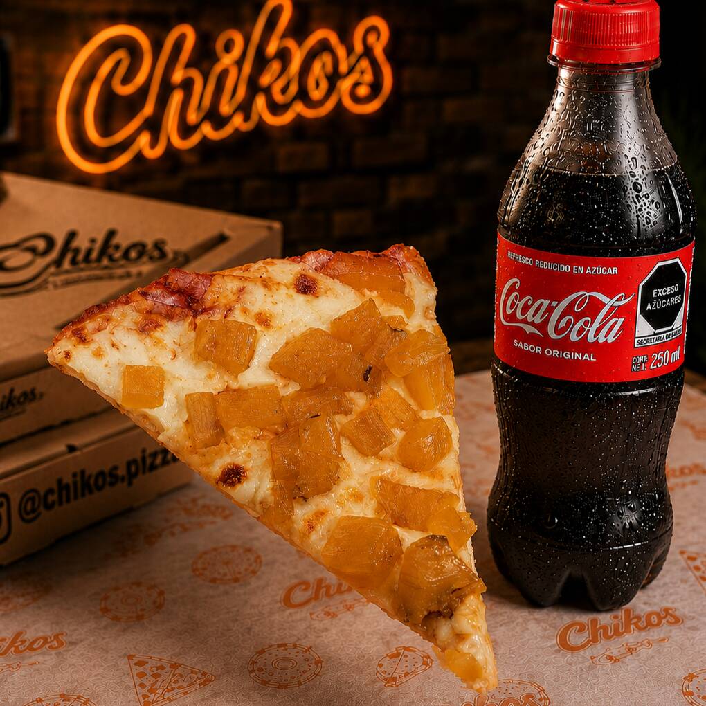 Pizzeta Hawaiana 20Cms + Coca Cola Original 250 Ml