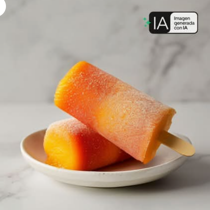Paleta de agua de Mango con chile