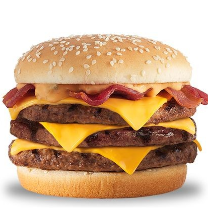 Combo Triple Cheeseburguer con Bacon