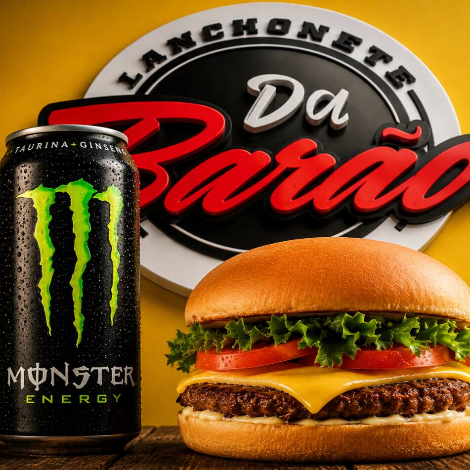 Peça já e aproveite um combo especial com , 1 salada com alface, tomate, queijo e presunto, maionese, hambúrguer! Completando com um Monster de sua preferência!!