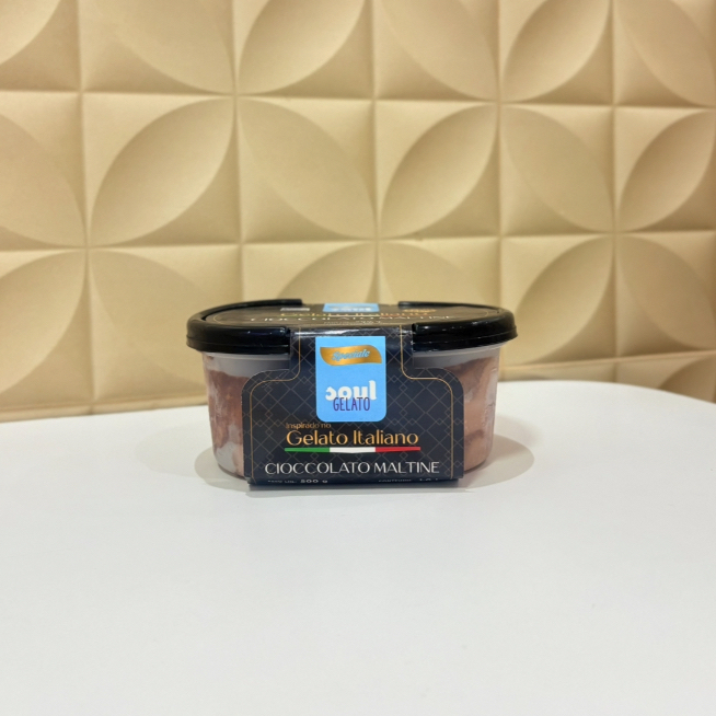 Chocolate com Ovomaltine 1,0lt / 500g Inspirado No Gelato Italiano, zero gordura trans.