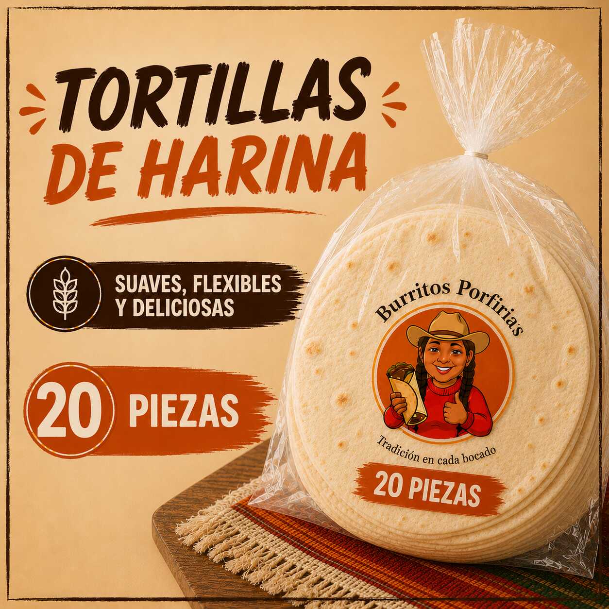 20 Tortillas de Harina