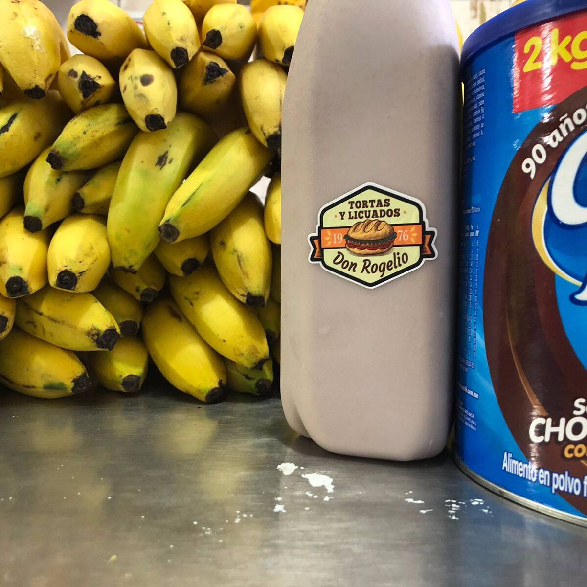 Licuado de platano con chocomilk
