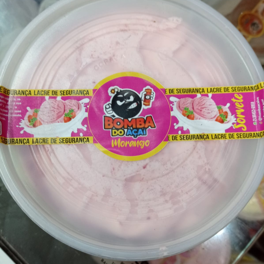 Sorvete sabor morango - 1 litro