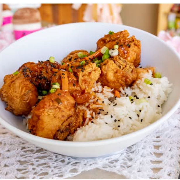 Pollo Frito con Arroz