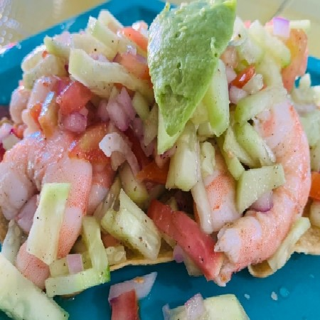 Tostada Camarón Cocido
