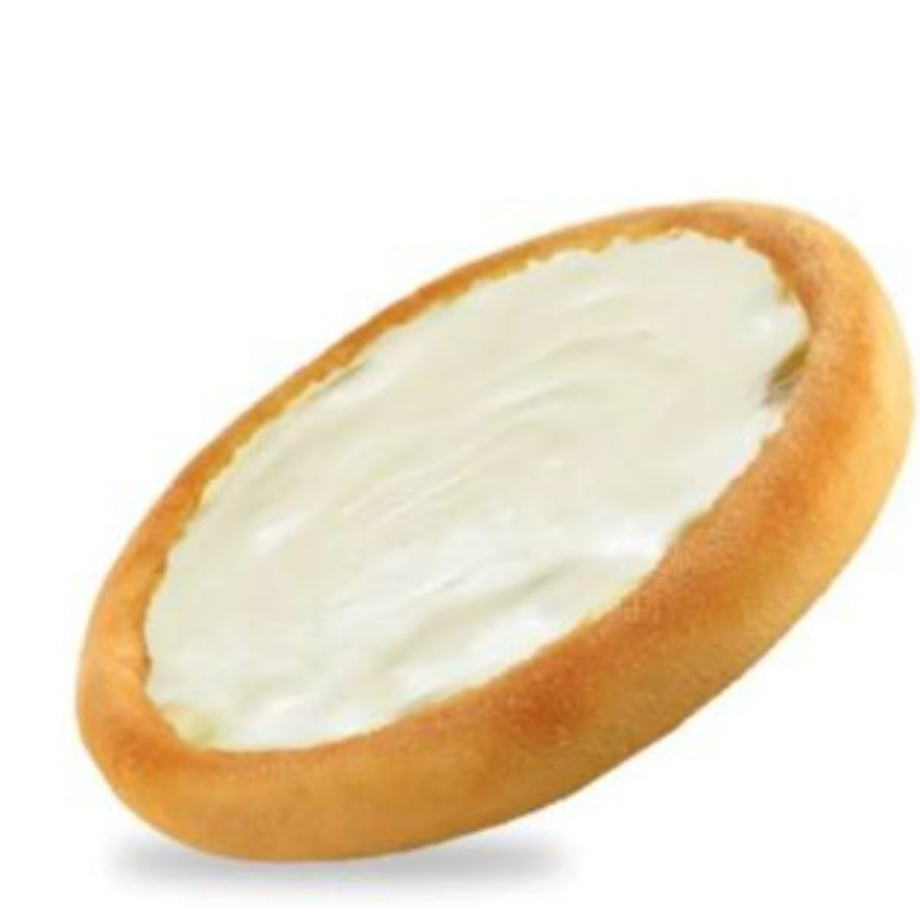 Deliciosa esfiha de chocolate branco,  feita na hora com ingredientes selecionados