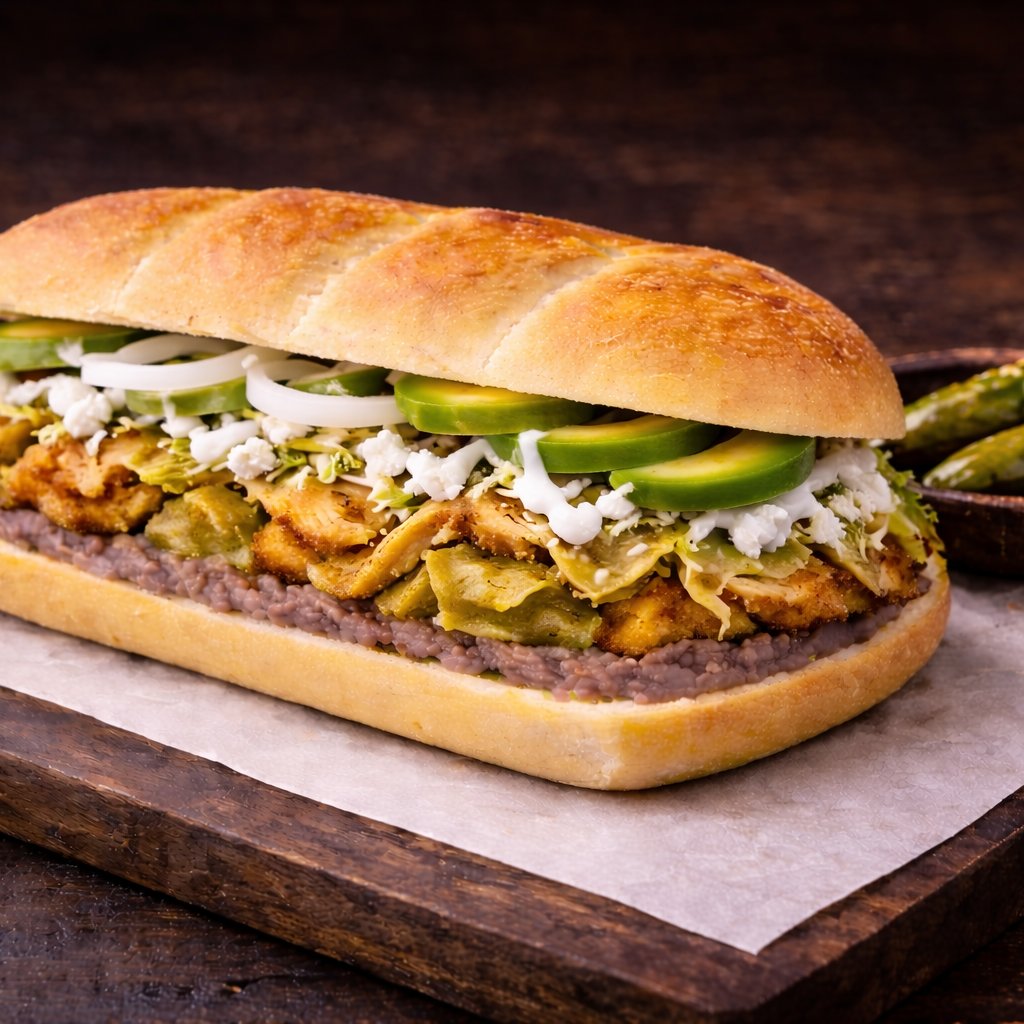 Torta Chilaquiles con Pollo