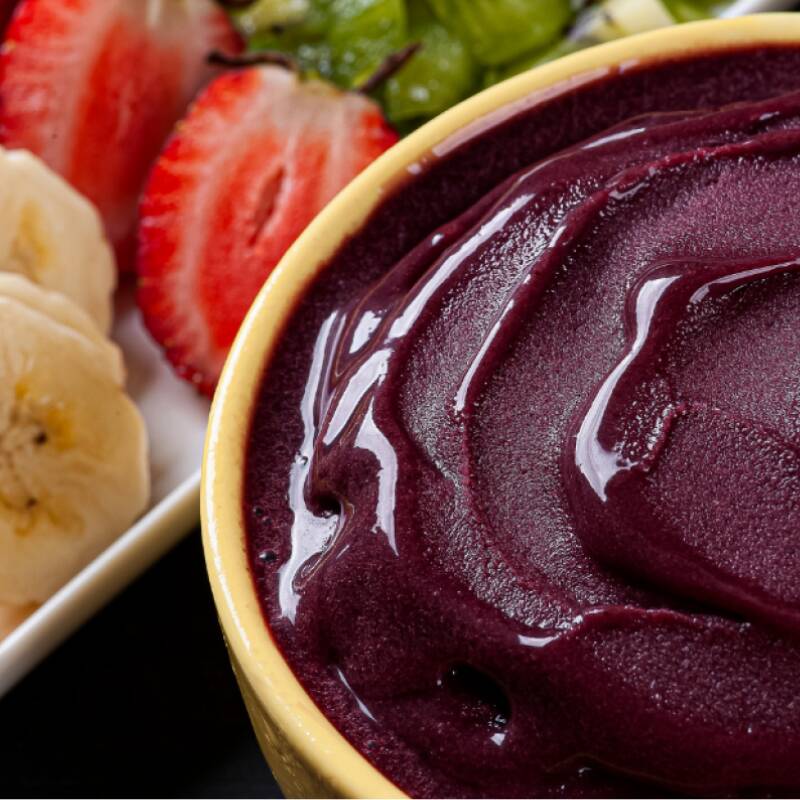 Açaí Cremoso E Refrescante Com Granola Crocante De Cortesia Para Uma Experiência Deliciosa E Energizante!