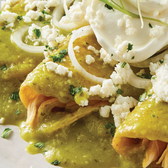 Enchiladas de Pollo Verdes
