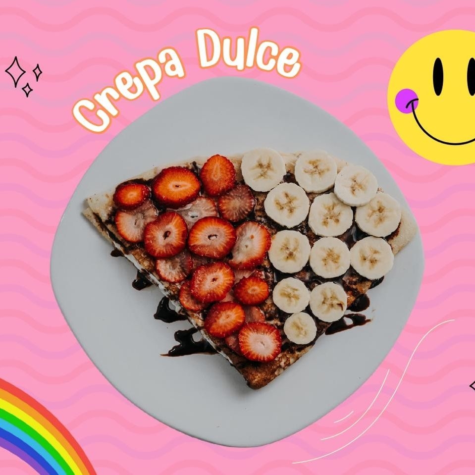 Crepa dulce fresa y platano