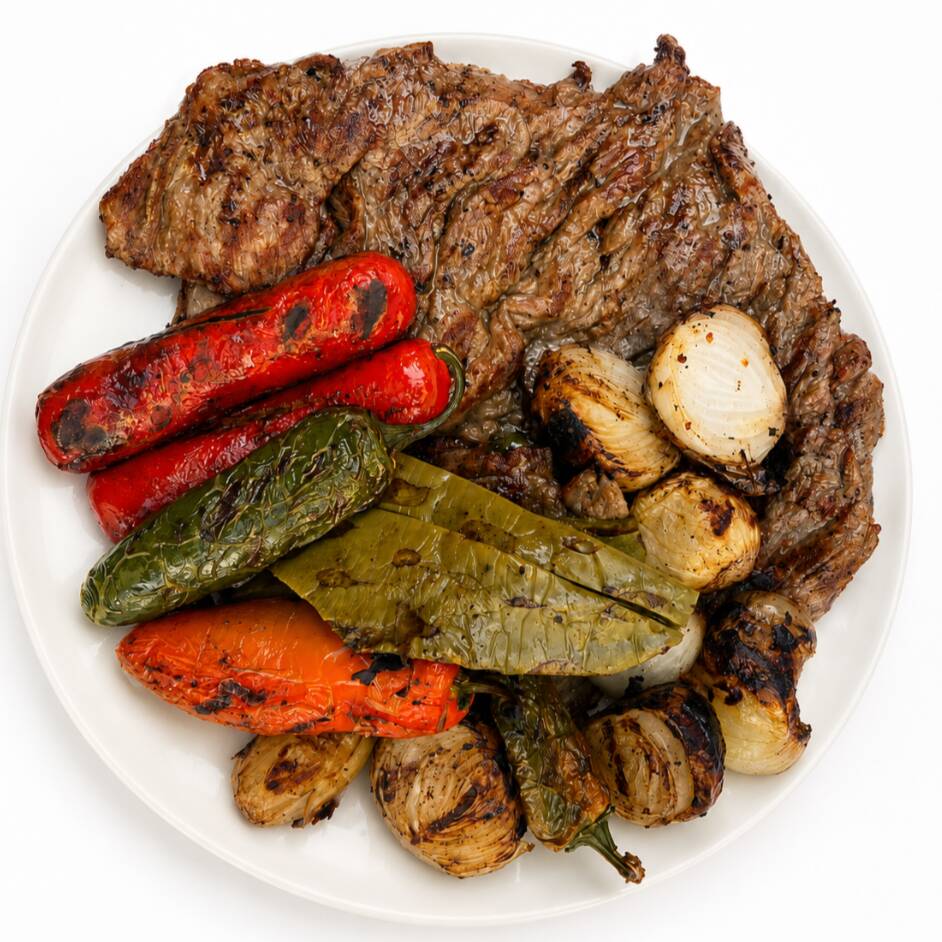 1 Kg de Arrachera Asada al Carbón