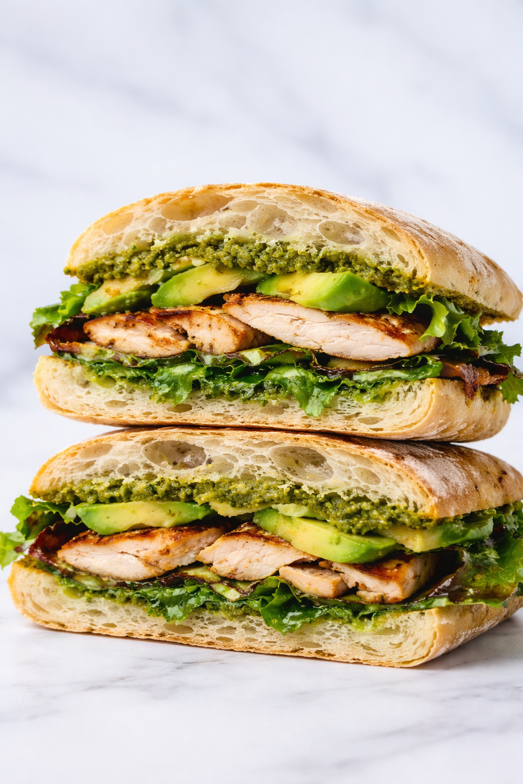 Sandwich De Pollo Aguacate Pesto