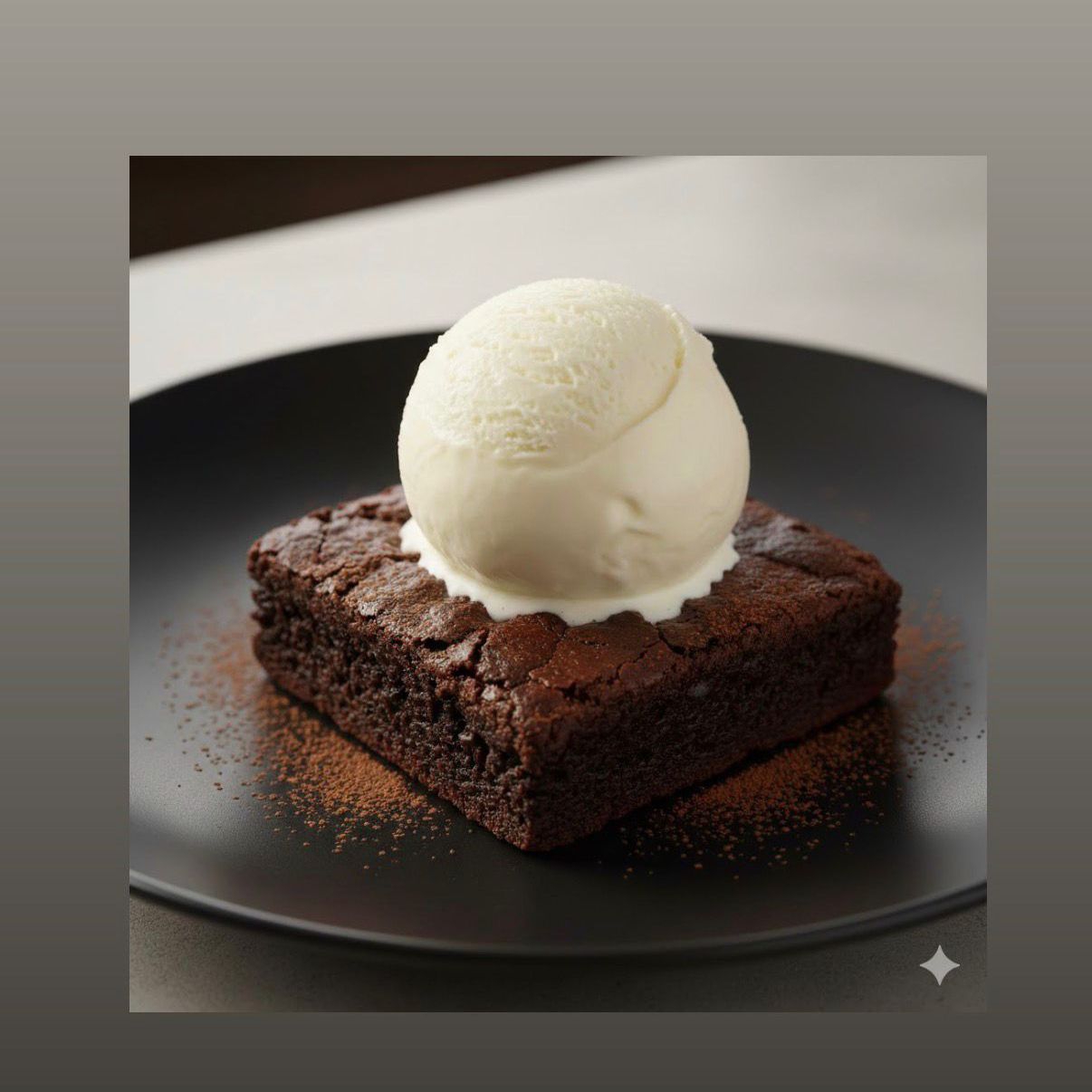 Brownie con Nieve