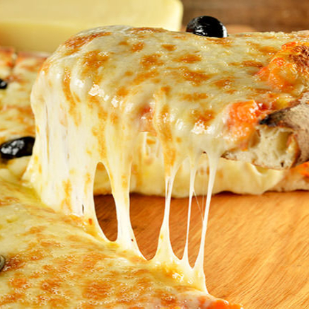 mussarela, oregano e cebola