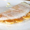 Tapioca de Banana com canela e leite condensado