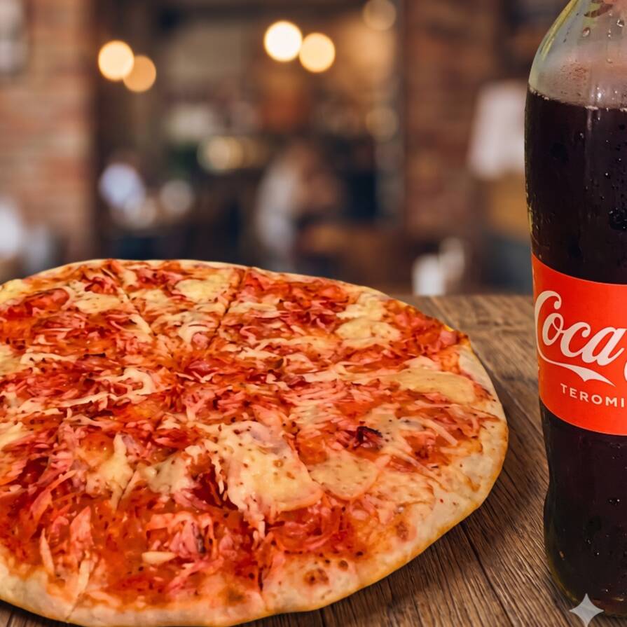 Paq. Pizza Mediana Pastor + 1pz Coca Cola 1.35LT