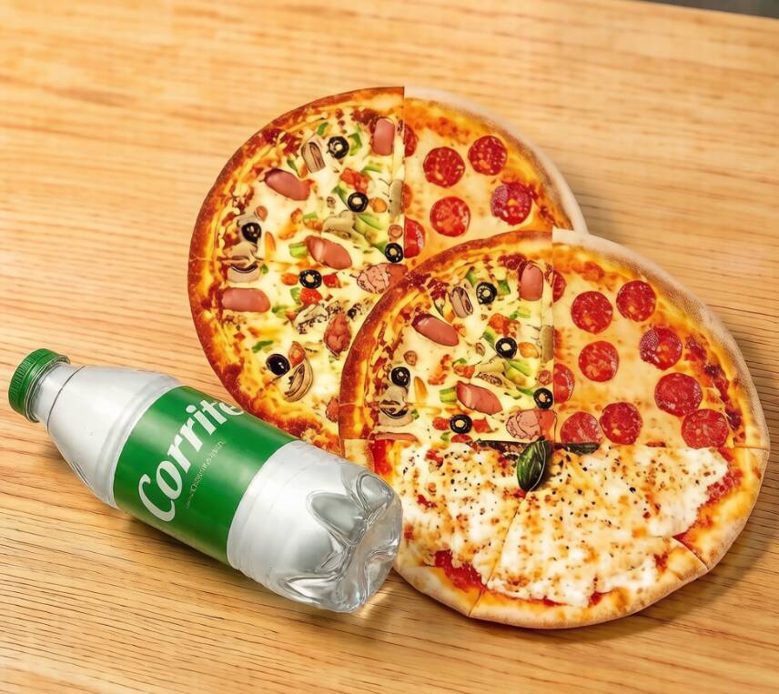 Mais variedade, mais sabor! Monte 2 pizzas Big com até 3 sabores cada e ganhe um refrigerante geladinho totalmente grátis. Ideal pra quem quer agradar todos os gostos na mesma rodada!