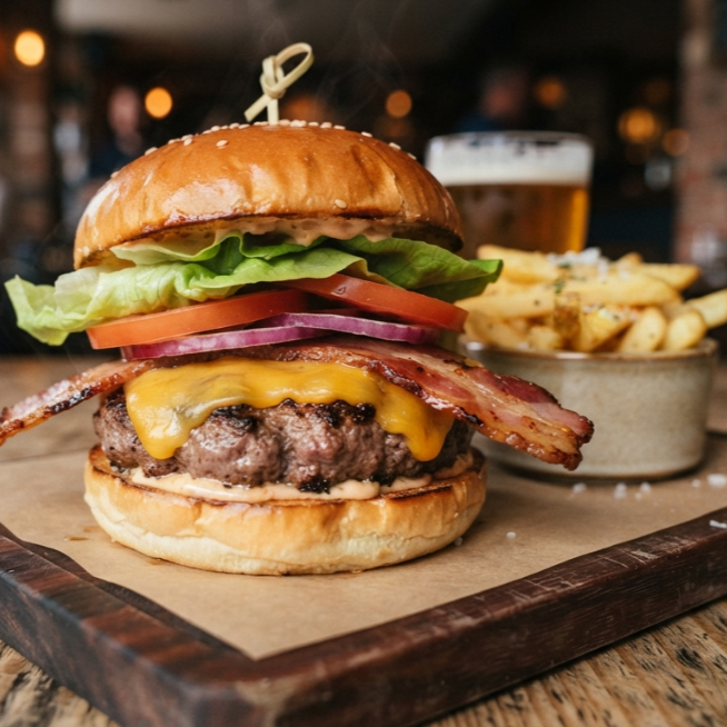 Hamburguesa Premium con Papas