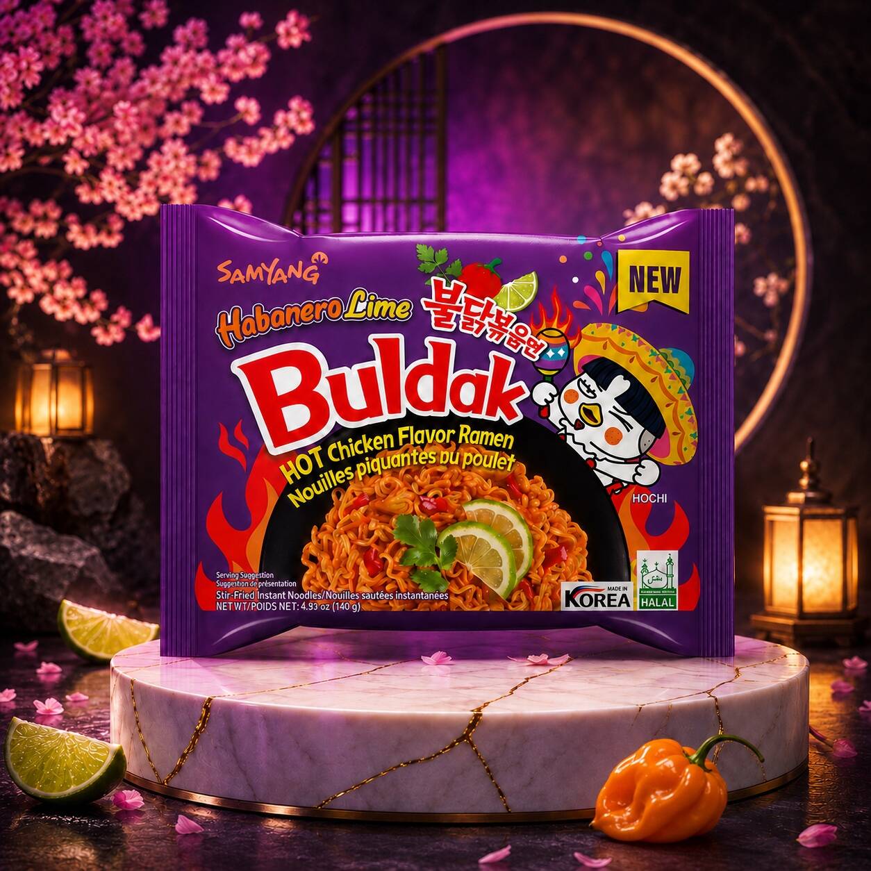 Buldak Limón Habanero 140g.