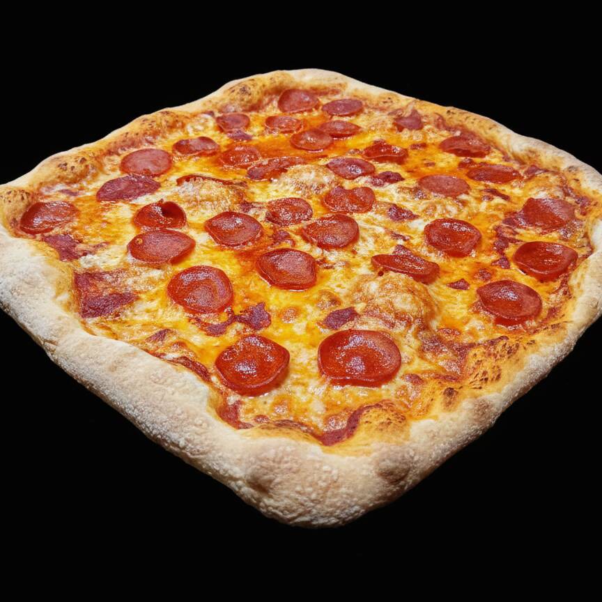 pizza cudrada de pe-peroni