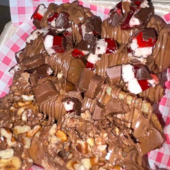 8 mini donitas nutella fresa