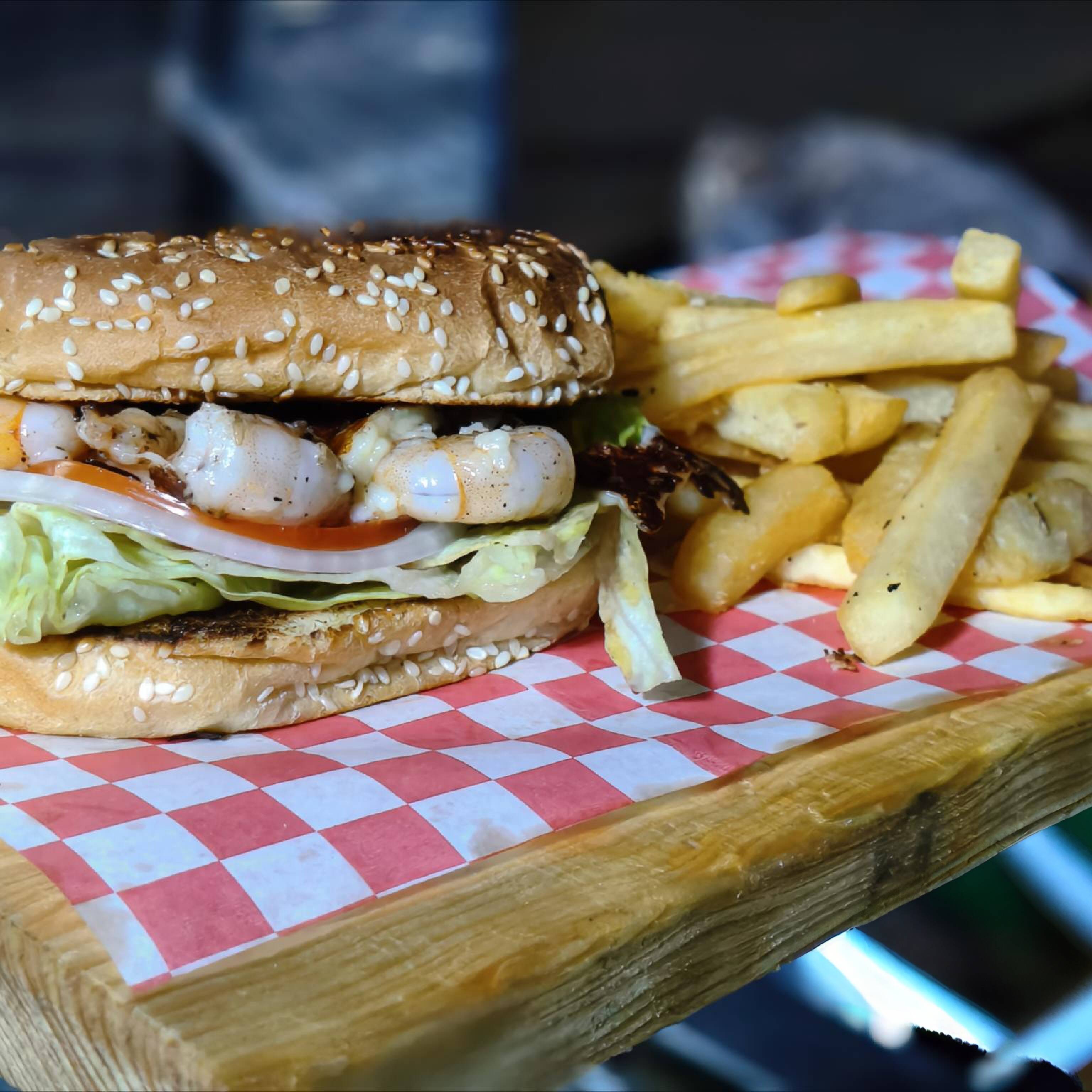 Hamburguesa de camarón