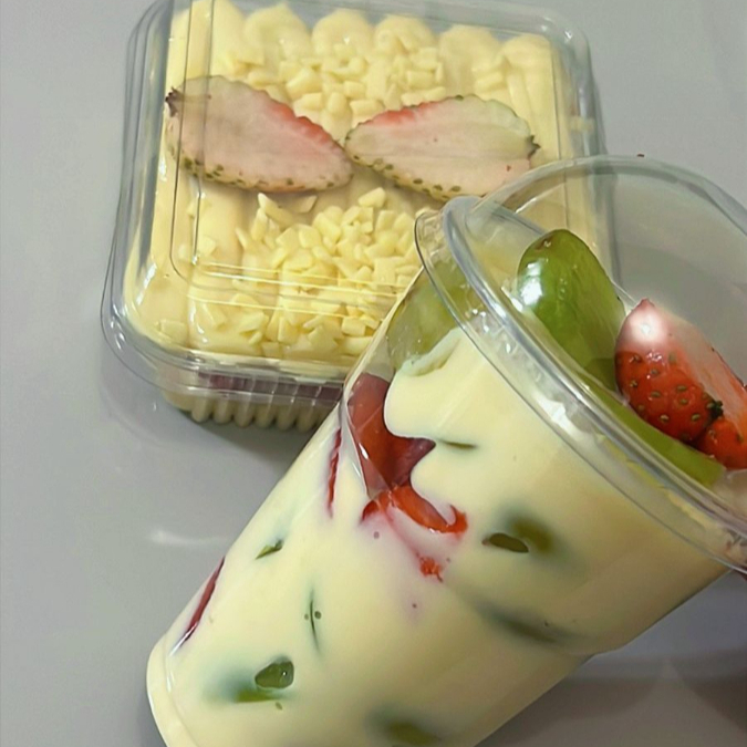 Combo 04 (pave morango + copo fondue morango)
