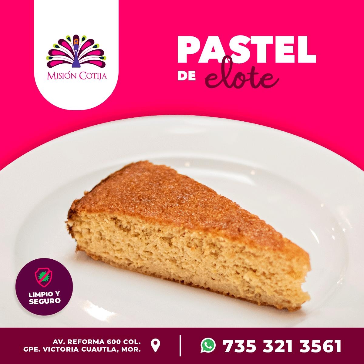 Rebanada de Pastel de Elote