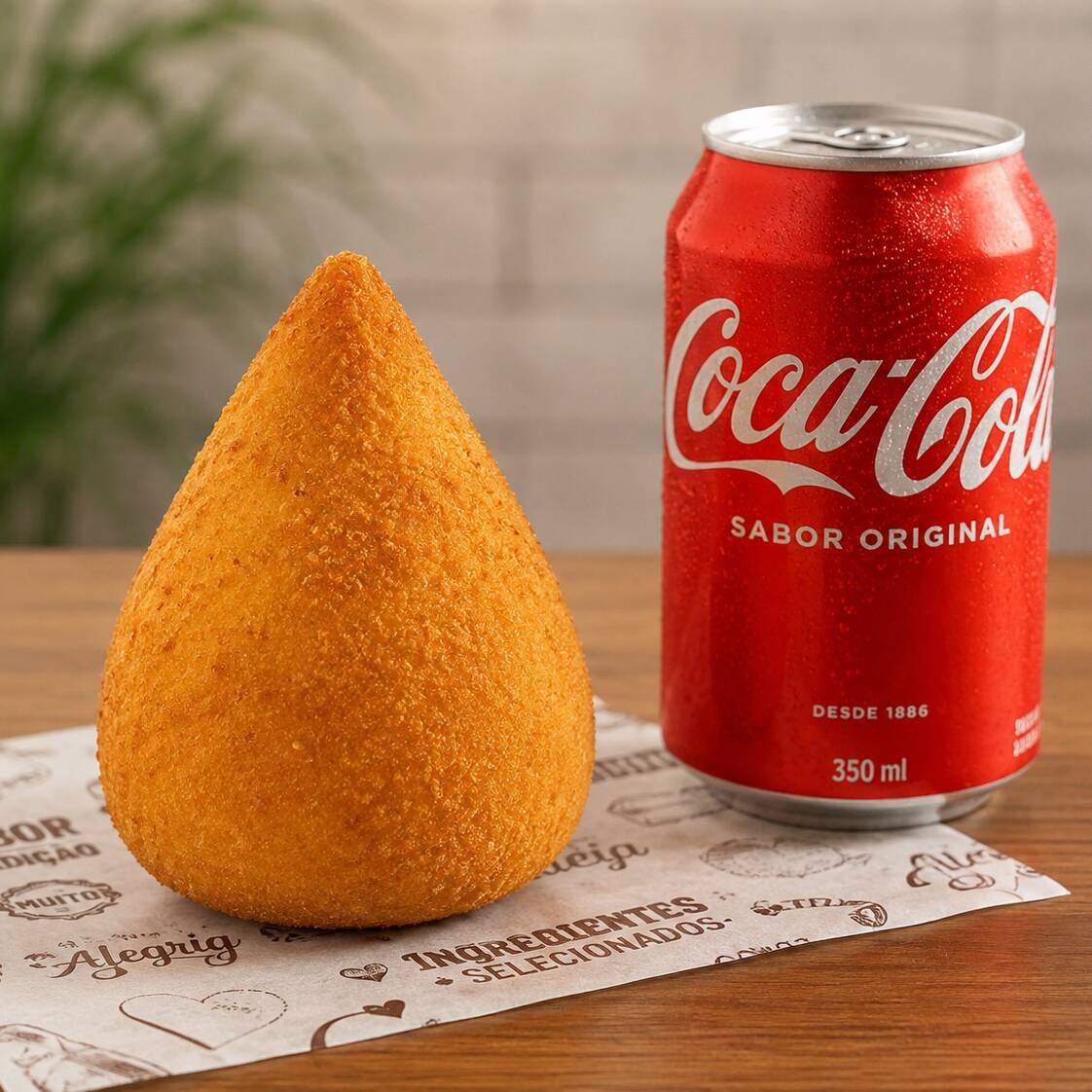 2 coxinhas 160gr 2 bebidas