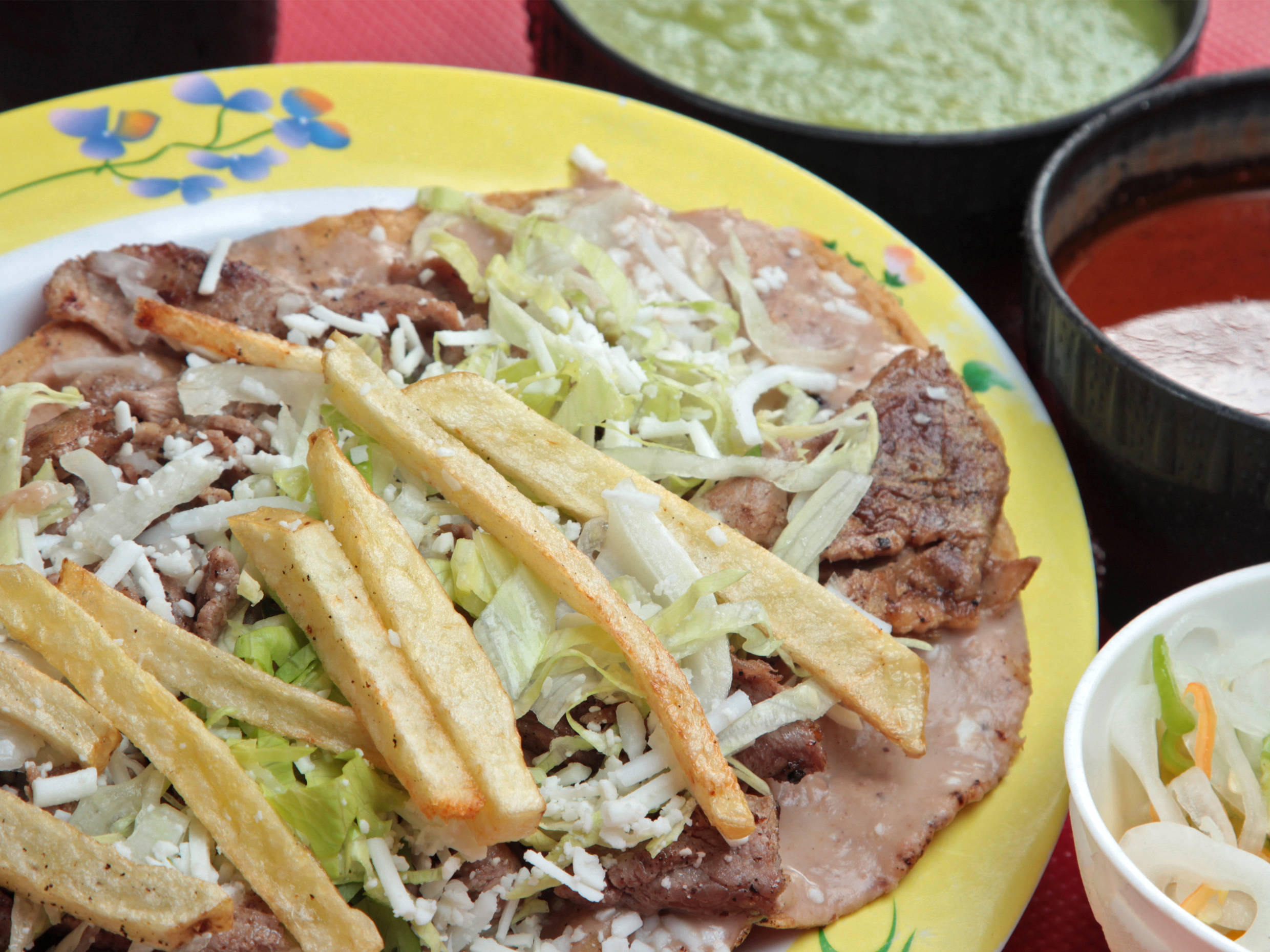 Huarache con Bistec