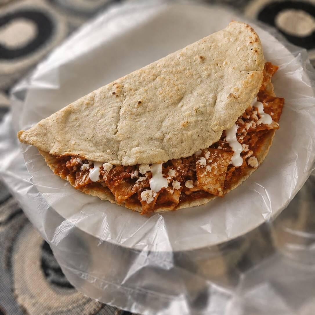 Quesadilla de Comal de Chilaquiles