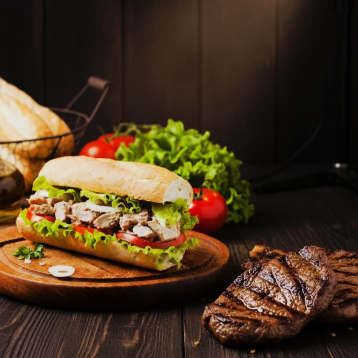 Baguette Carne Arrachera de 20 Cm