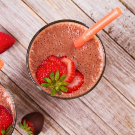 Licuado de Fresa con Chocolate 70% Cacao 1 L