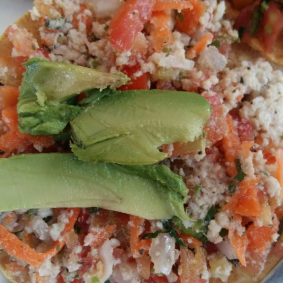 Tostada Ceviche Pescado Molido