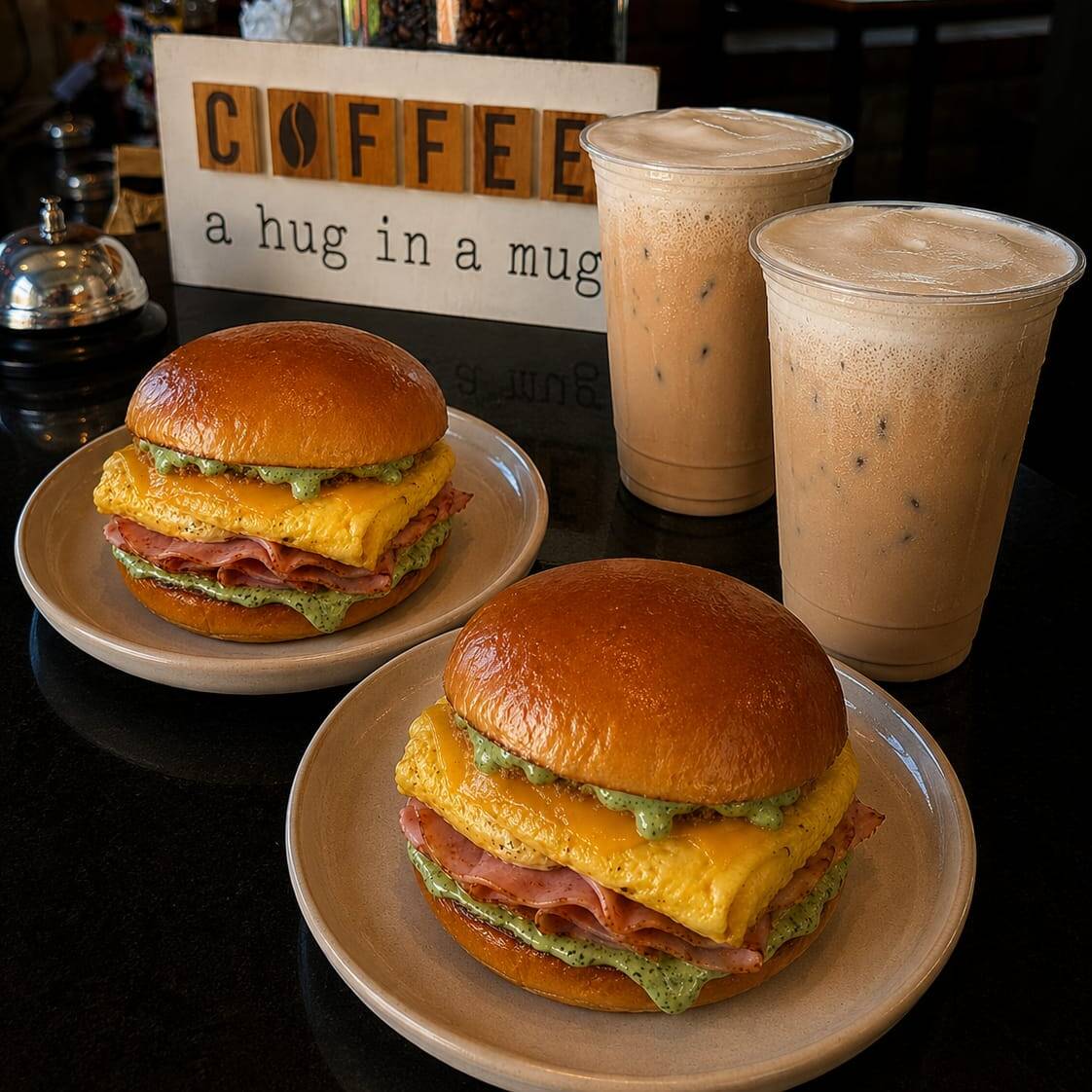 DOS VAINILLA LATTE + DOS AGUSTITO BREAKFAST BRIOCH