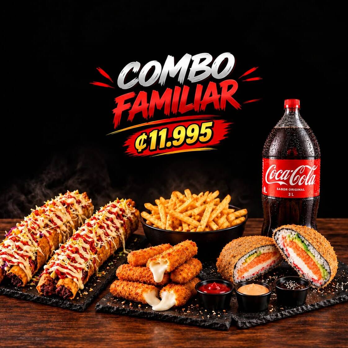 Combo # 1 Mixto con Tacos y Bebida Familiar