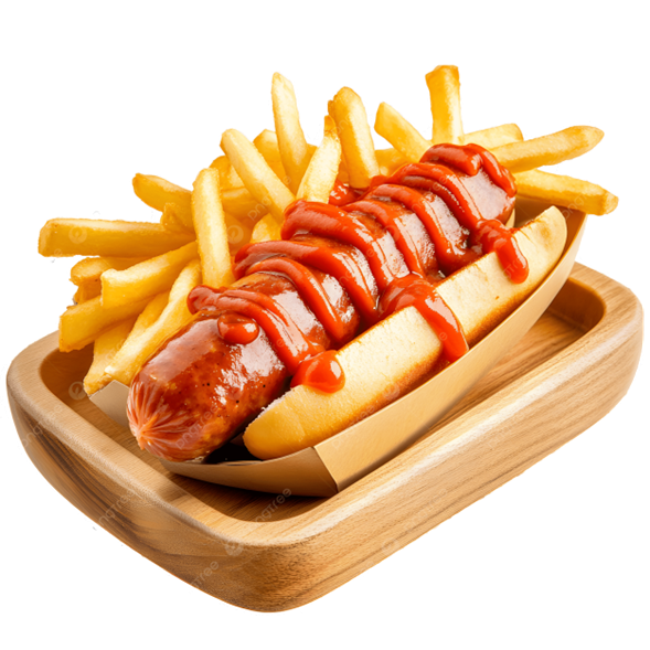 HOTDOG PORKY CON PAPAS