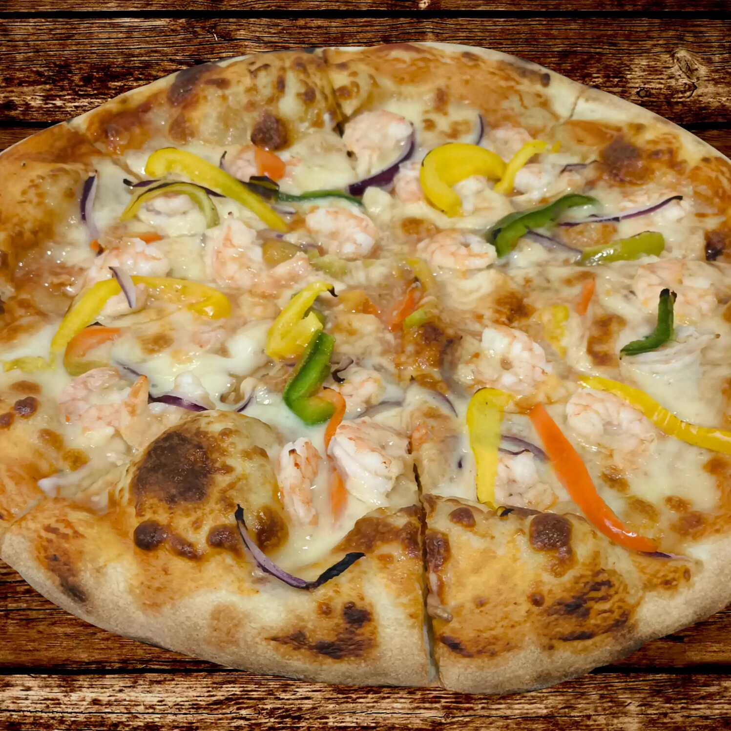 Pizza Camarones (Grande 8 Rebanadas 35cm Diámetro)