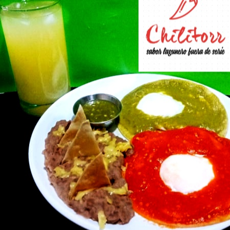 Huevos Divorciados y Bebida