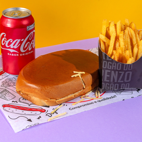 1 Doguinho+ 1 Batata só sal+ 1 refrigerante lata.